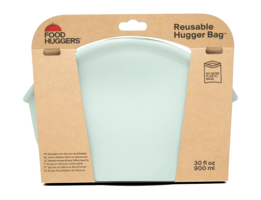 Food Huggers Sac de rangement réutilisable 900 ml Jade solide