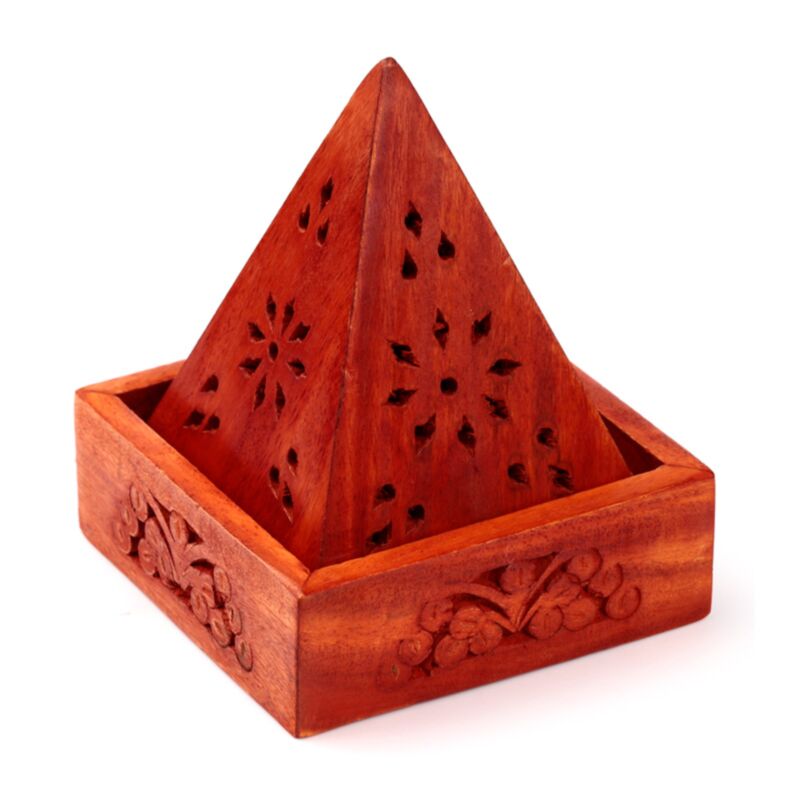 Mango Wood Pyramid Encens Helder Kegels Flower Flower