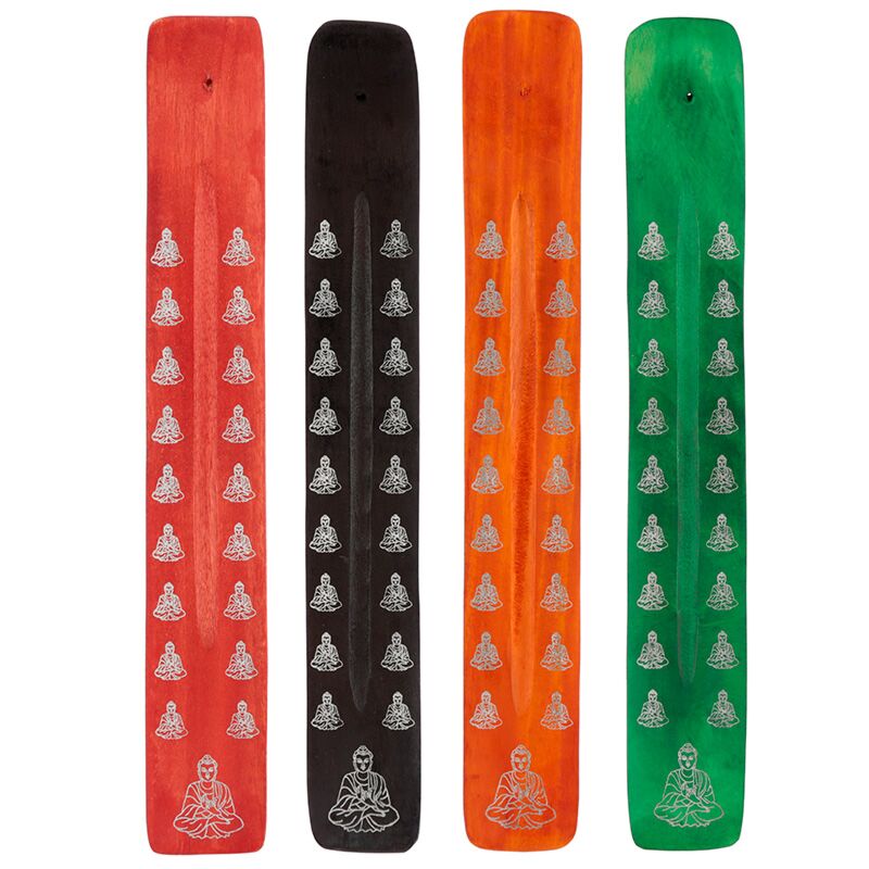 Porte-encens en bois de Bouddha