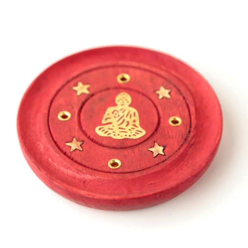 Mango Wood autour du support d'encens rouge