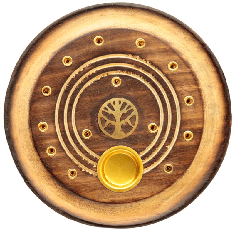 Mangowood Tree of Life autour du support d'encens