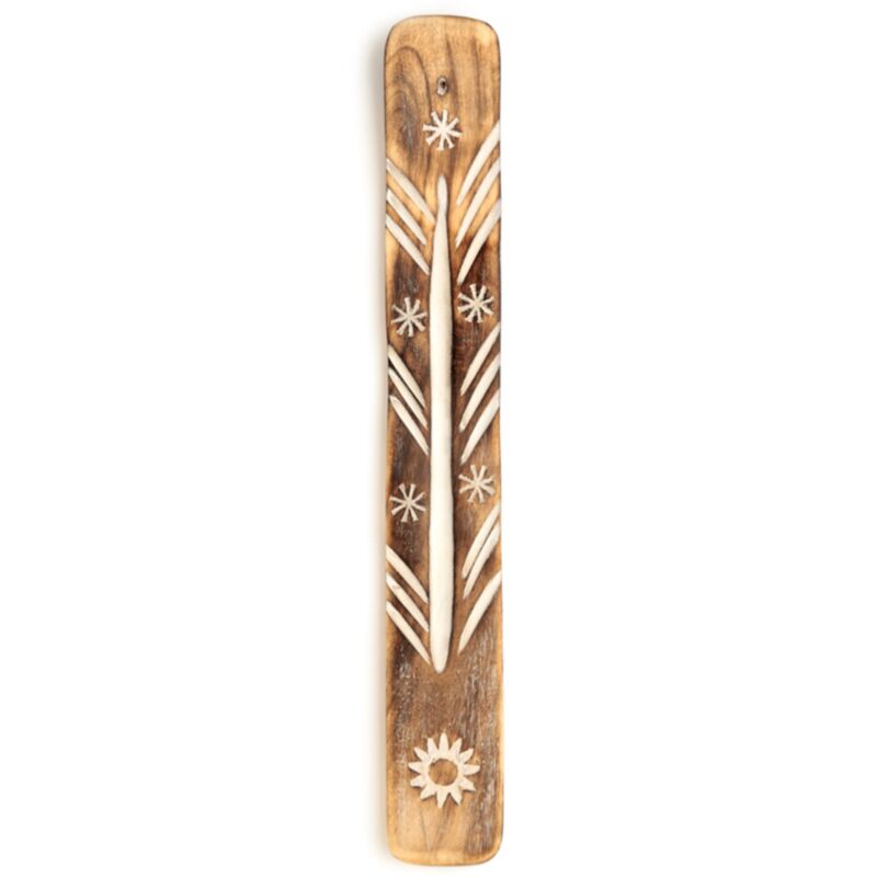 Porte-encens au soleil en bois de mangue