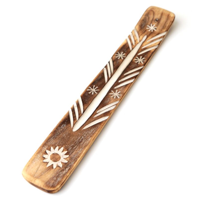 Porte-encens au soleil en bois de mangue