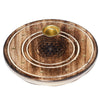 Mango Wood Round Fleur ou Life Encender