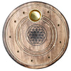 Mango Wood Round Fleur ou Life Encender