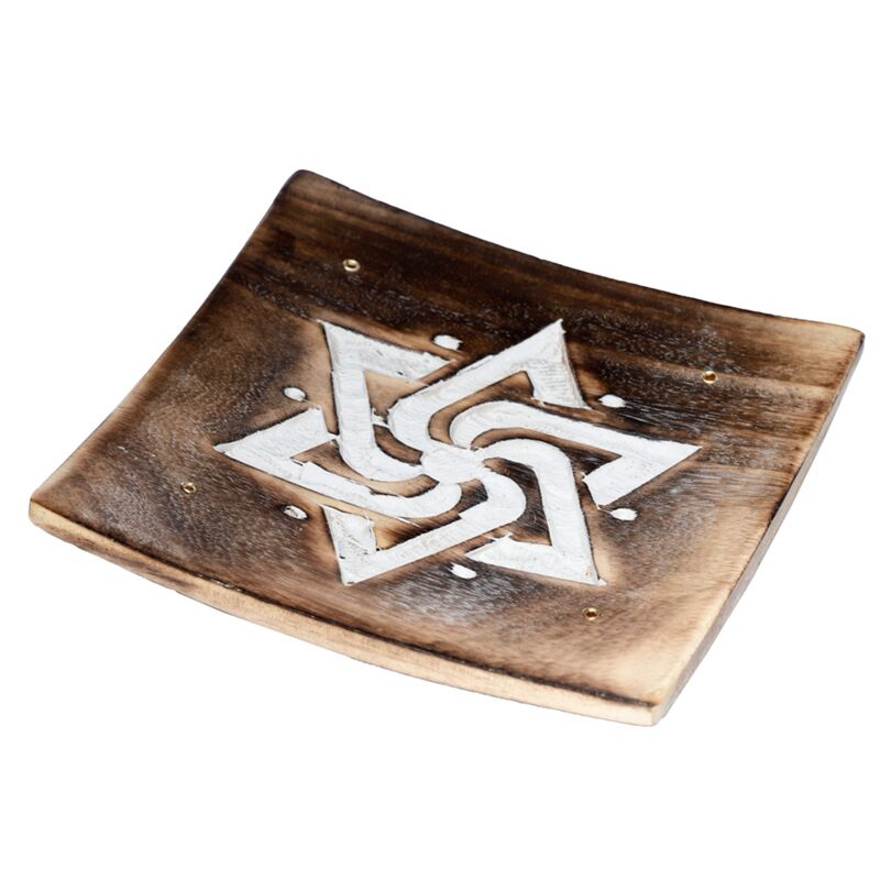 MANGO WOOD Square Geométric Encensder