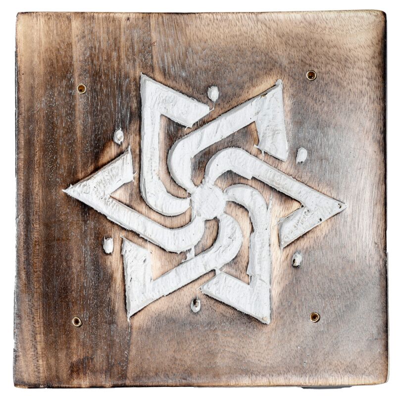 MANGO WOOD Square Geométric Encensder