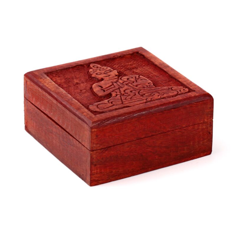 Boîte de rangement pour le bouddha thaïlandais sculpté Mango whout