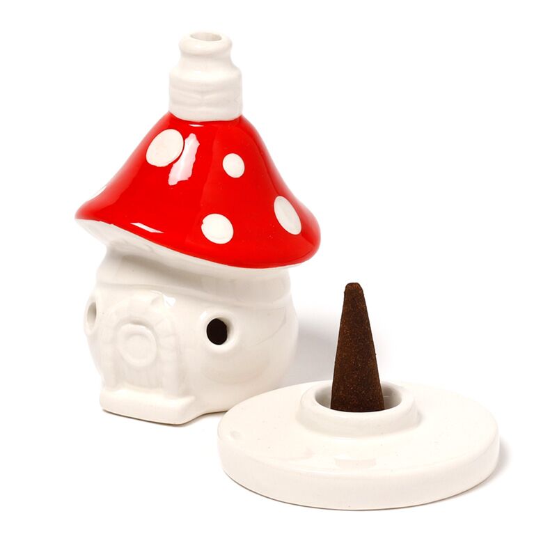 Porte-encens de la maison des champignons de fée