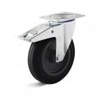 Roulette pivotante Torwegge avec frein caoutchouc ø125 plastique