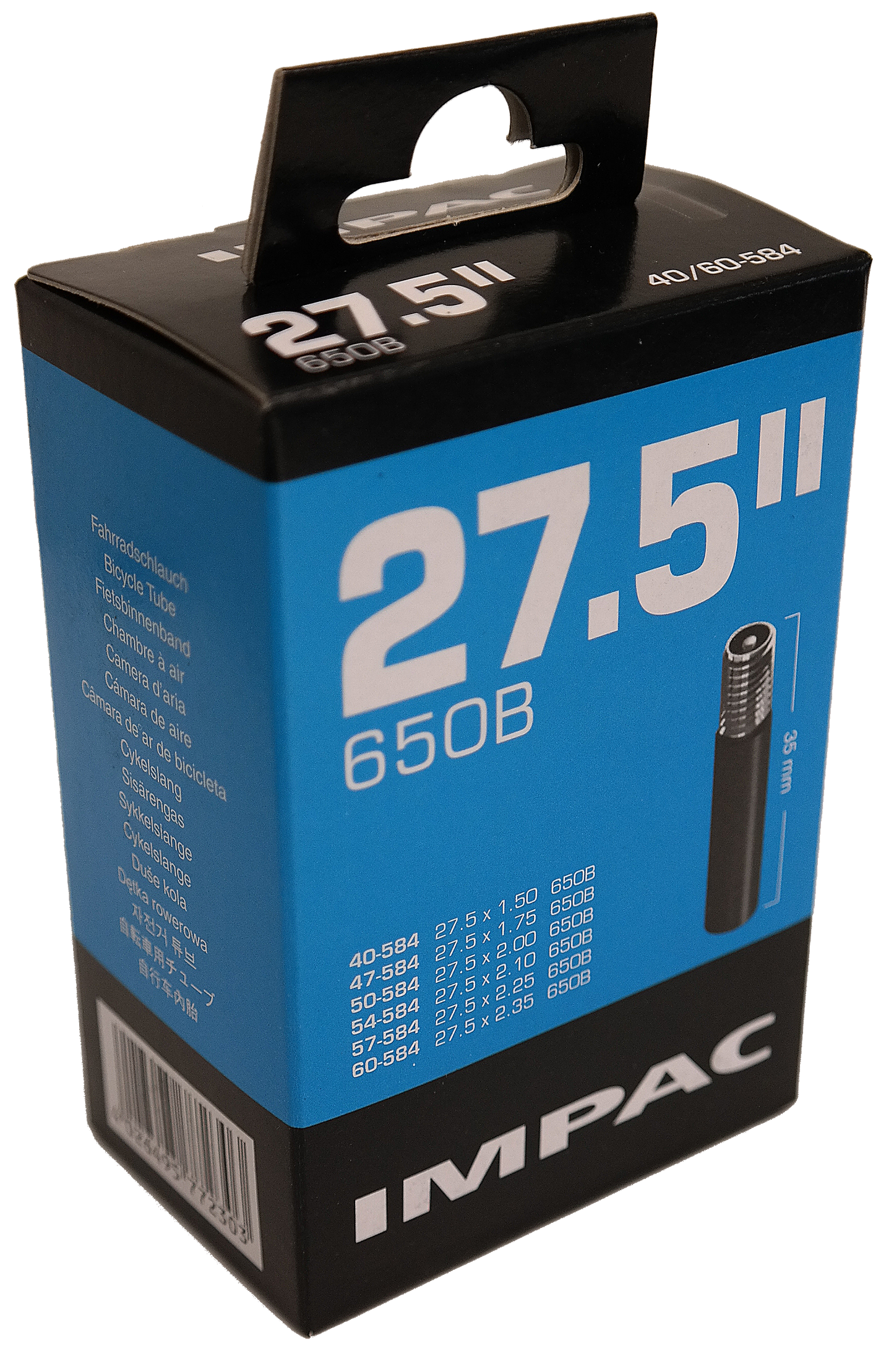 Impac (Schwalbe) tube intérieur AV21 27,5 pouces (40 60-584) 40 mm