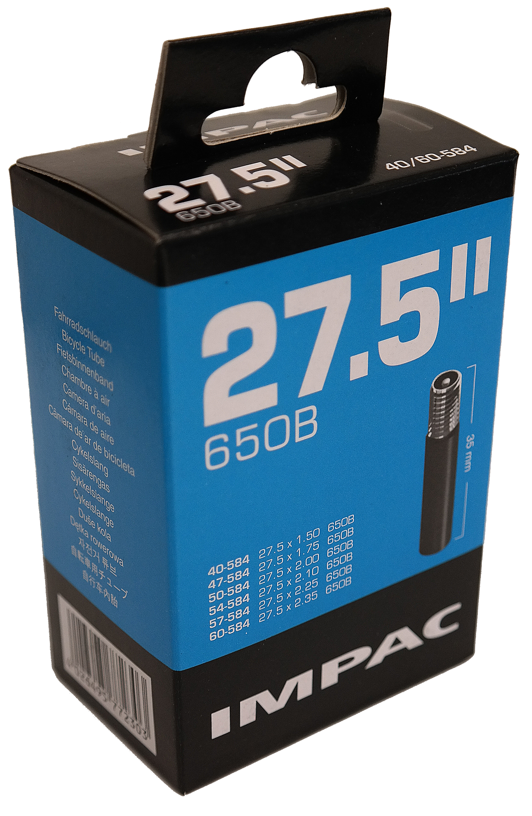 Impac (Schwalbe) tube intérieur AV21 27,5 pouces (40 60-584) 40 mm