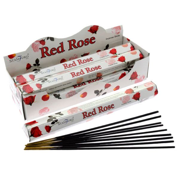37105 Red Rose - Stamford Premium Hex Encens Sticks
