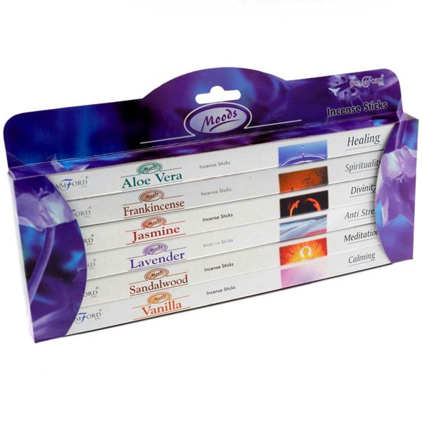 37148 moods - Bâtonnets d'encens hexagonaux Stamford coffret cadeau 6 paquets