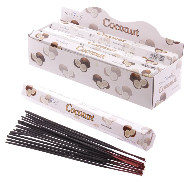 37140 COCONUT - Stamford Premium Hex Encens Sticks