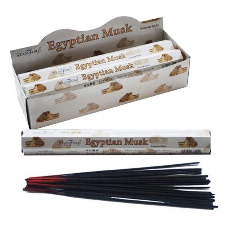 37144 Musc égyptien - Bâtons d'encens hexagonaux Stamford Premium