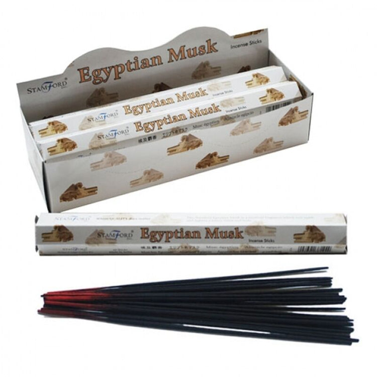 37144 Musc égyptien - Bâtons d'encens hexagonaux Stamford Premium