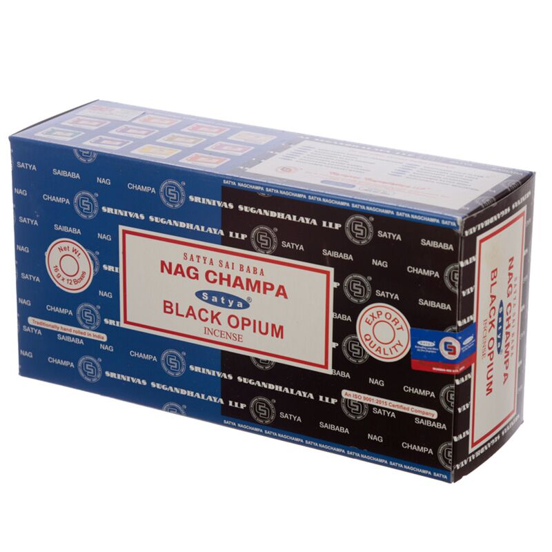 01307 Satya Nag Champa Black Opium Encens Sticks
