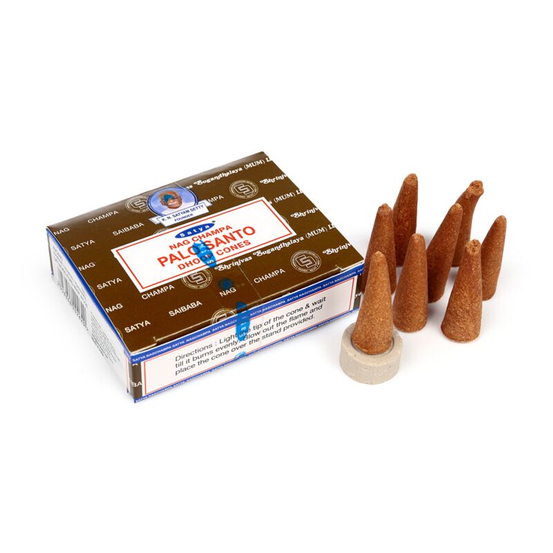 Cônes d'encens Satya palo santo nag champa dhoop
