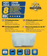 Couverture de protection des vélos VK (1) Hoes Blanches blanches - afbeelding 2