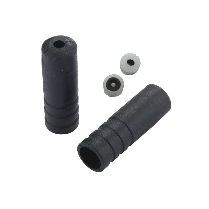 Embouts Jagwire scellés - décalage 4 mm - plastique (100pcs) - noir