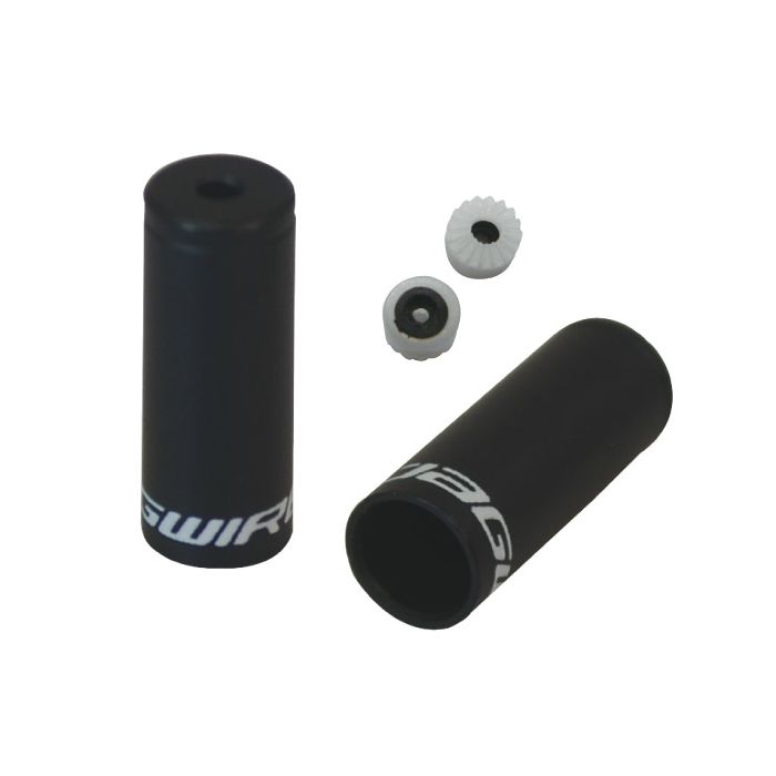 Embouts Jagwire scellés - décalage 4 mm - alliage (50pcs) - noir