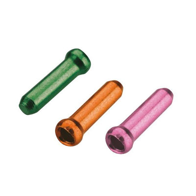Embouts de câble Jagwire - frein ou changement de vitesse (30 pièces chacun) - vert cash tango orange rose
