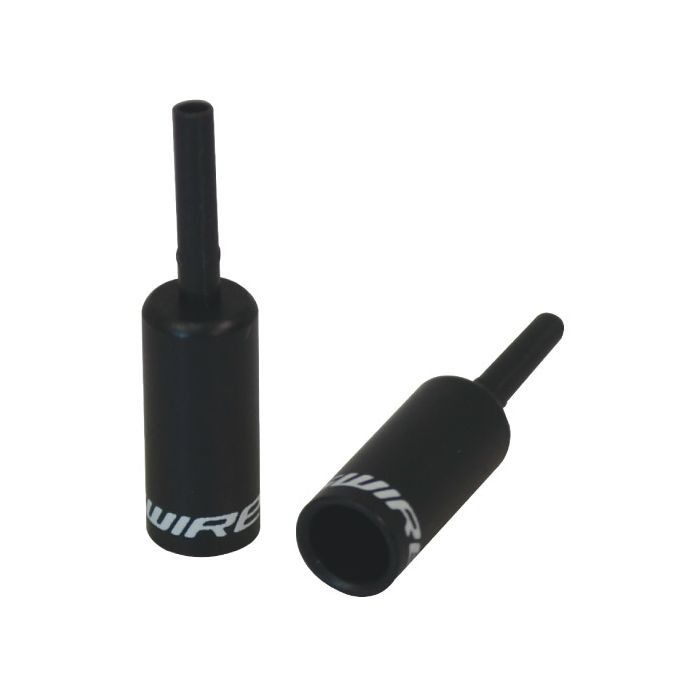 Embouts Jagwire doublés - décalage 4 mm - alliage (50pcs) - noir