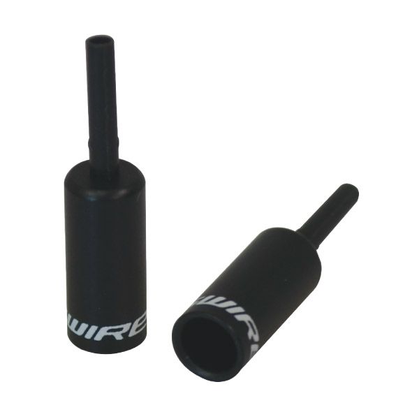 Embouts Jagwire doublés - décalage 4,5 mm (tressé) - alliage (50pcs) - noir