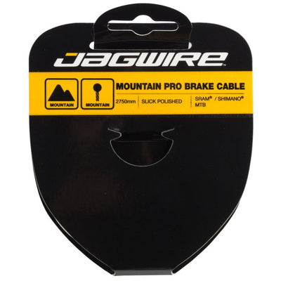 Câble de frein de montagne Jagwire - acier inoxydable poli pro - 1,5x2750mm - sram shimano