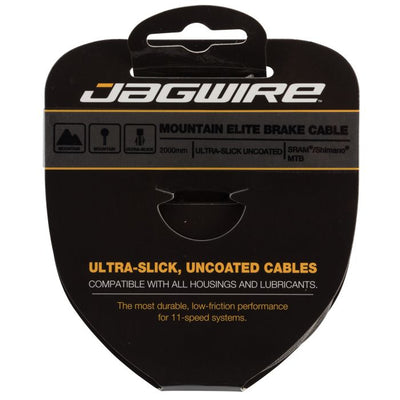 Câble de frein de montagne Jagwire - acier inoxydable ultra-liss poli Elite - 1,5x2000mm - sram shimano