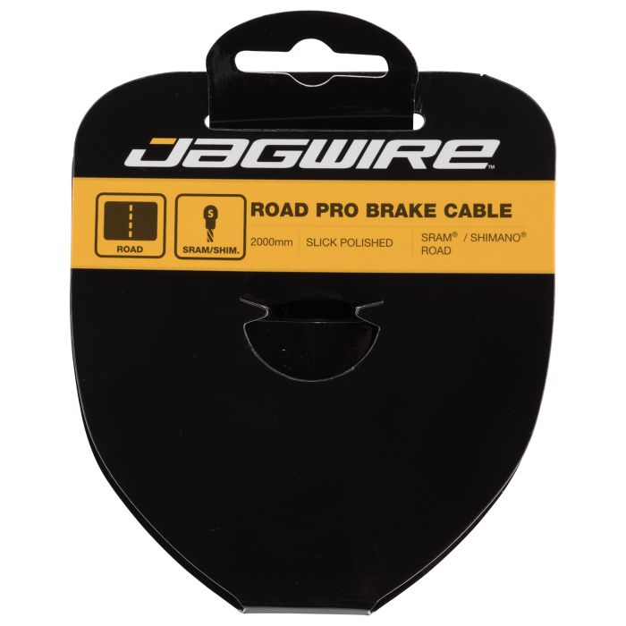 Câble de frein route Jagwire - acier inoxydable poli pro - 1,5x2000mm - sram shimano