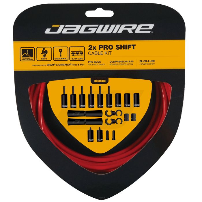 Kit de changement de vitesse Jagwire 2x pro - rouge