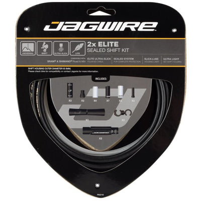 Kit de changement de vitesse scellé Jagwire 2x Elite - noir furtif
