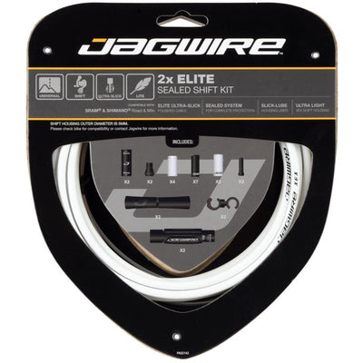 Kit de changement de vitesse scellé Jagwire 2x Elite - blanc