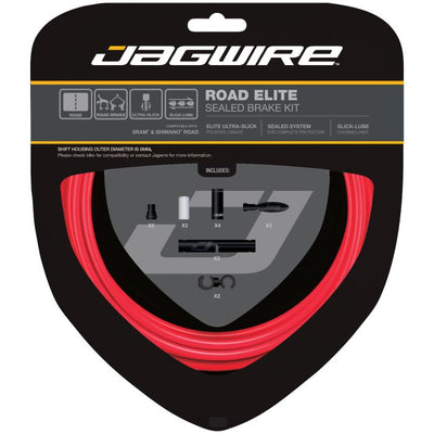 Kit de freins scellés Jagwire Road Elite - rouge
