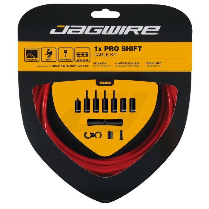 Jagwire 1x kit de changement de vitesse pro - rouge
