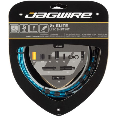 Kit de changement de vitesse Jagwire 2x Elite Link - bleu