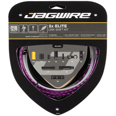 Kit de changement de vitesse Jagwire 2x Elite Link - violet limité