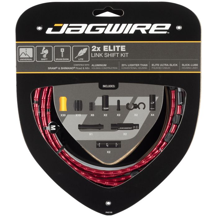 Kit de changement de vitesse Jagwire 2x Elite Link - rouge