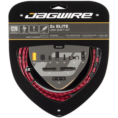 Kit de changement de vitesse Jagwire 2x Elite Link - rouge
