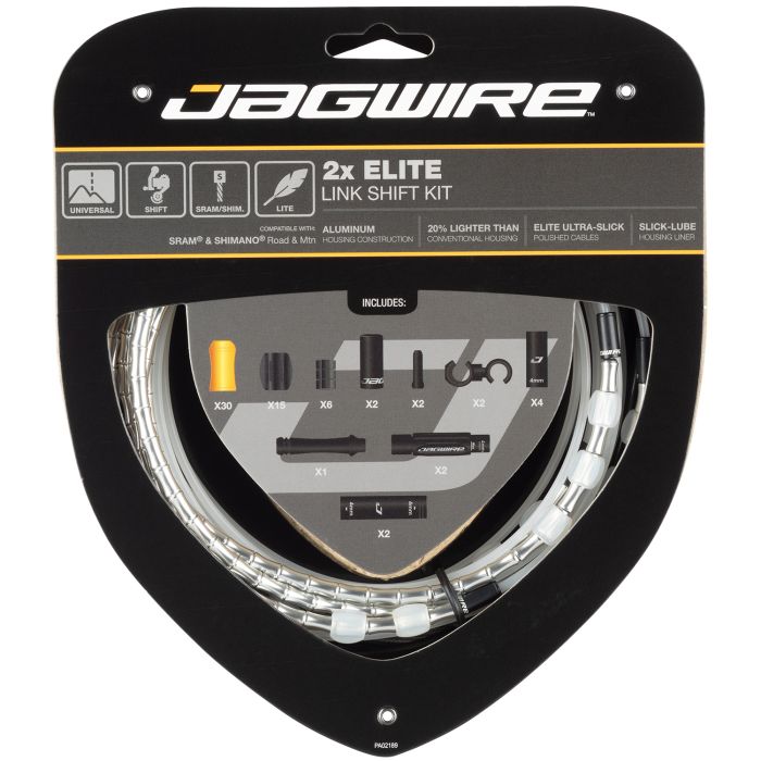 Kit de changement de vitesse Jagwire 2x Elite Link - argent