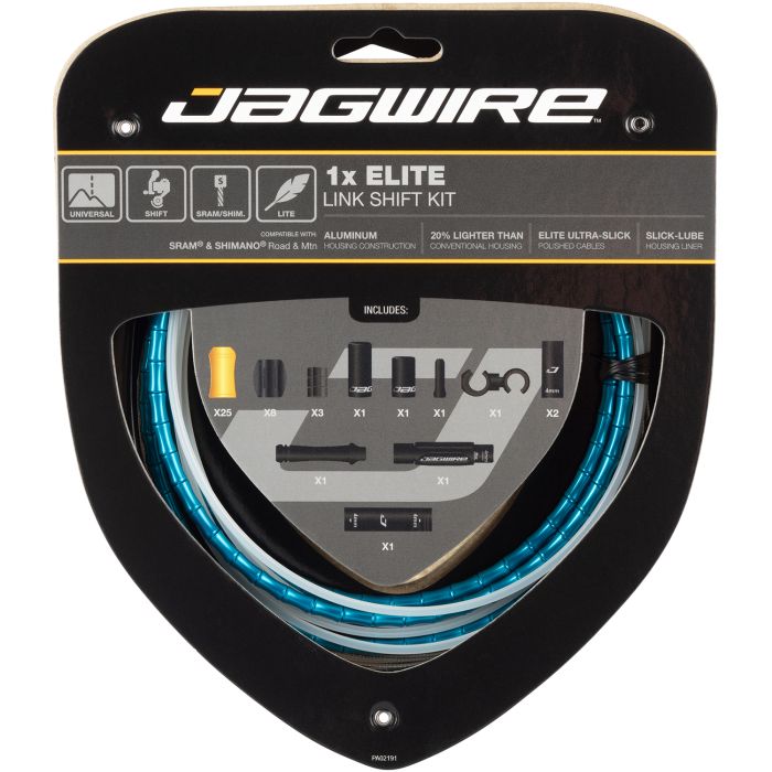 Jagwire 1x kit de changement de vitesse Elite Link - bleu