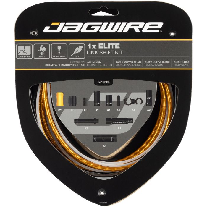 Jagwire 1x kit de changement de vitesse Elite Link - or