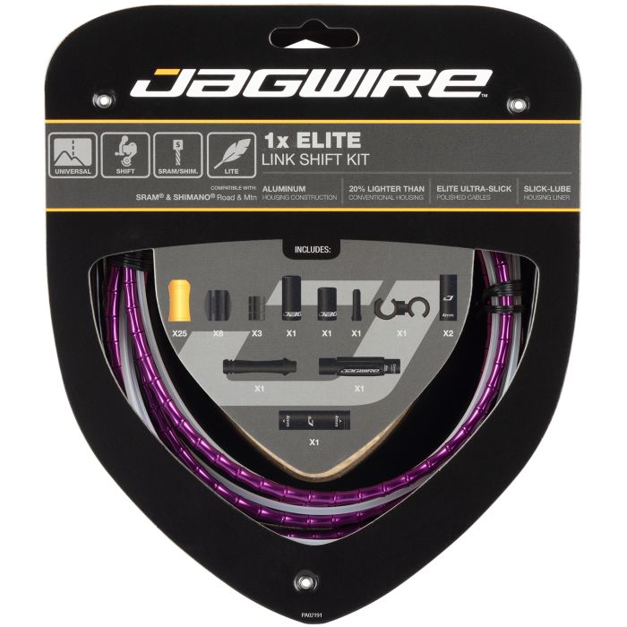 Jagwire 1x kit de changement de vitesse Elite Link - violet limité