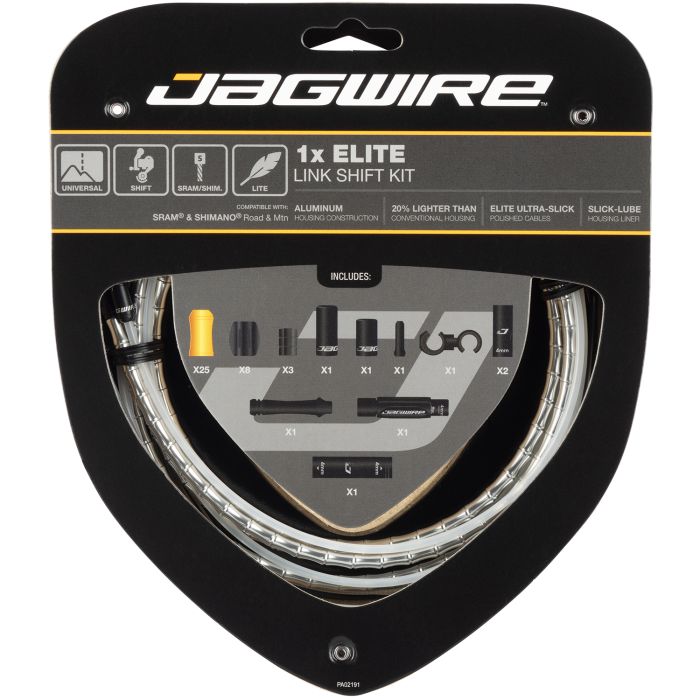 Jagwire 1x kit de changement de vitesse Elite Link - argent