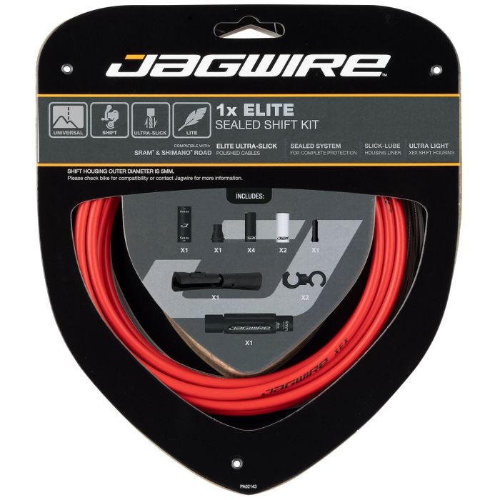 Jagwire 1x kit de changement de vitesse scellé Elite - rouge