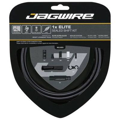 Jagwire 1x kit de changement de vitesse scellé Elite - noir furtif