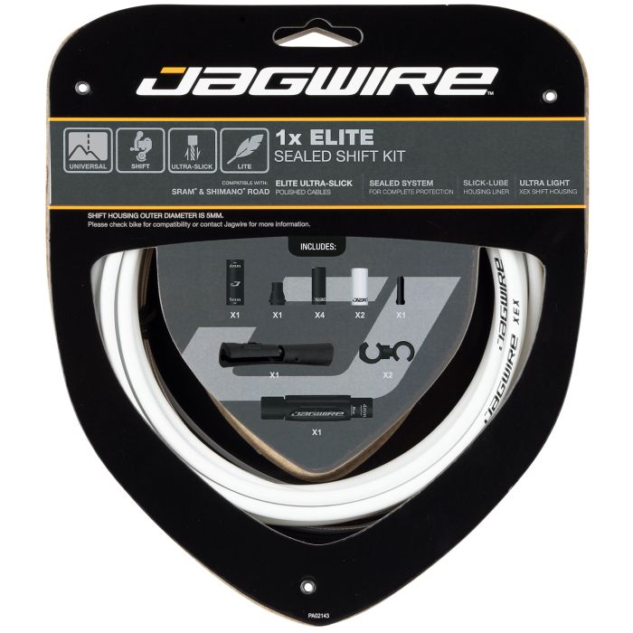 Jagwire 1x kit de changement de vitesse scellé Elite - blanc