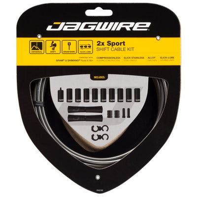 Jagwire 2x kit de changement de vitesse sport - gris glace